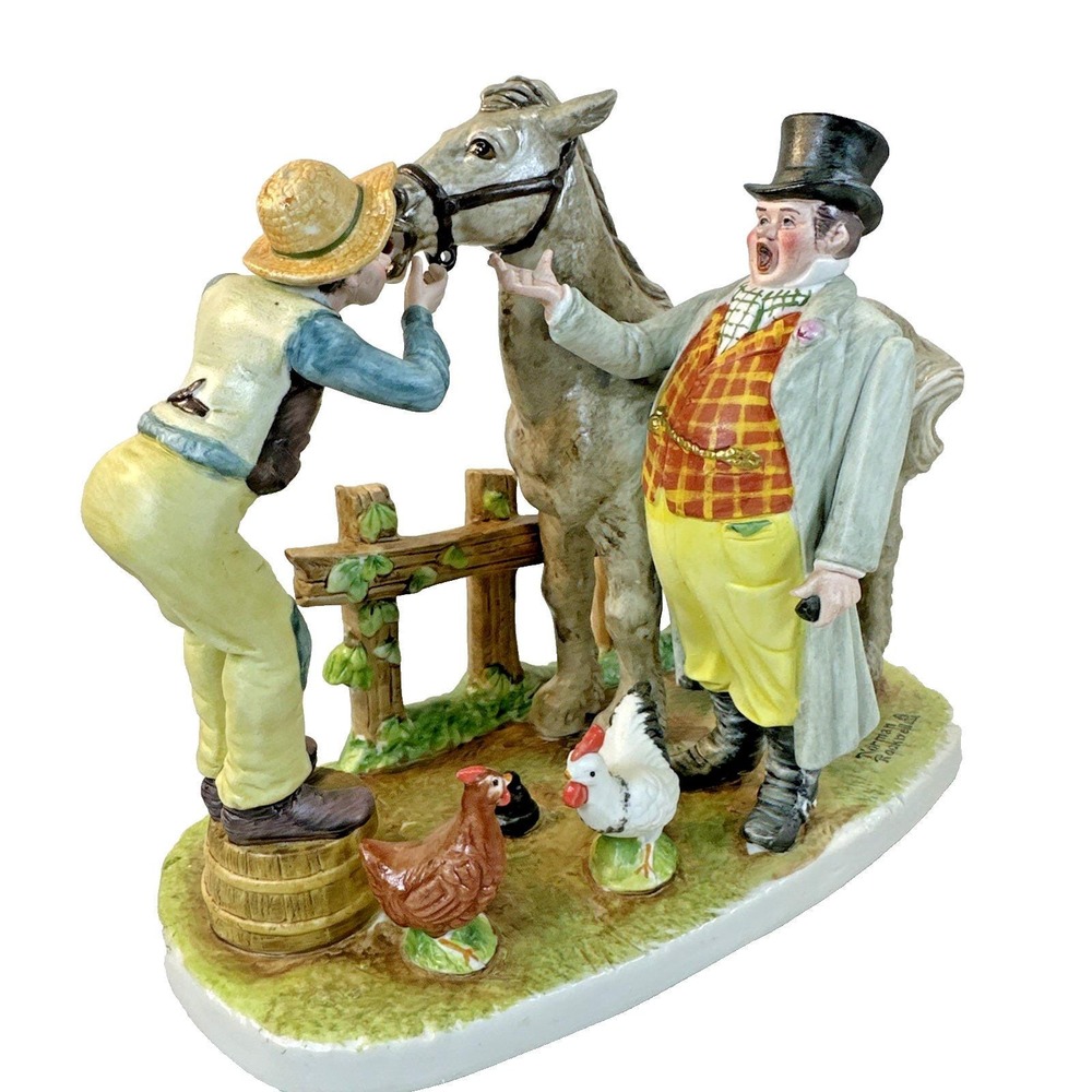Gorham Norman Rockwell The Horse Trader Figurine 3rd Edition 1090/1500 COA Styro